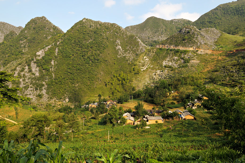 Village de montagne dans la province de Hà Giang, Vietnam