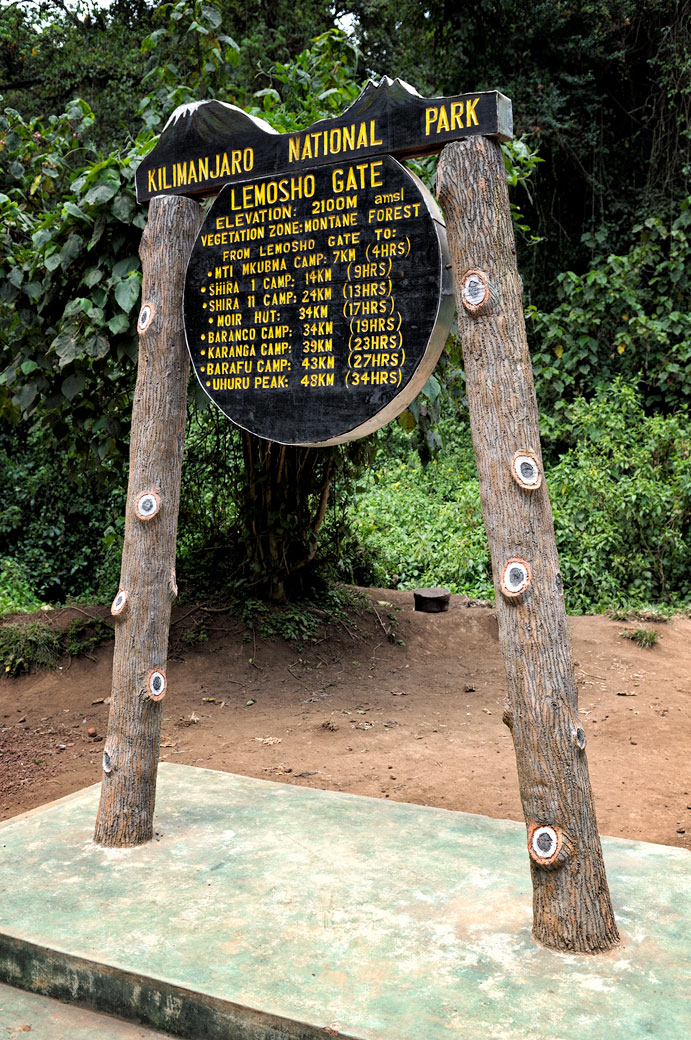 La porte Lemosho au Kilimandjaro, Tanzanie