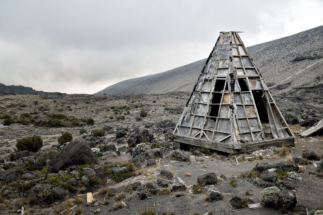 Vieille cabane délabrée de Moir Hut, Tanzanie