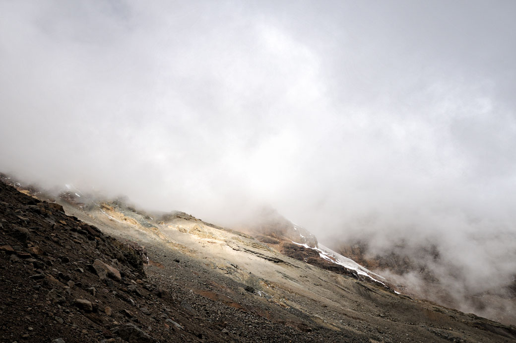 Nuages sur les pentes du Kilimandjaro, Tanzanie