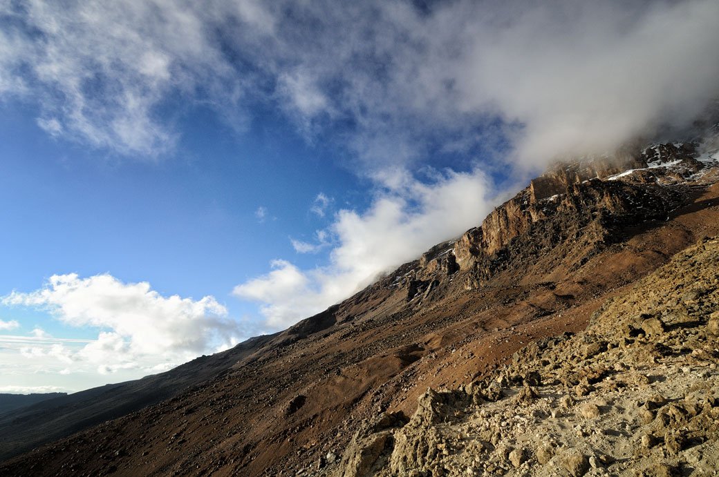 Les pentes du Kilimandjaro en fin de d'après-midi, Tanzanie