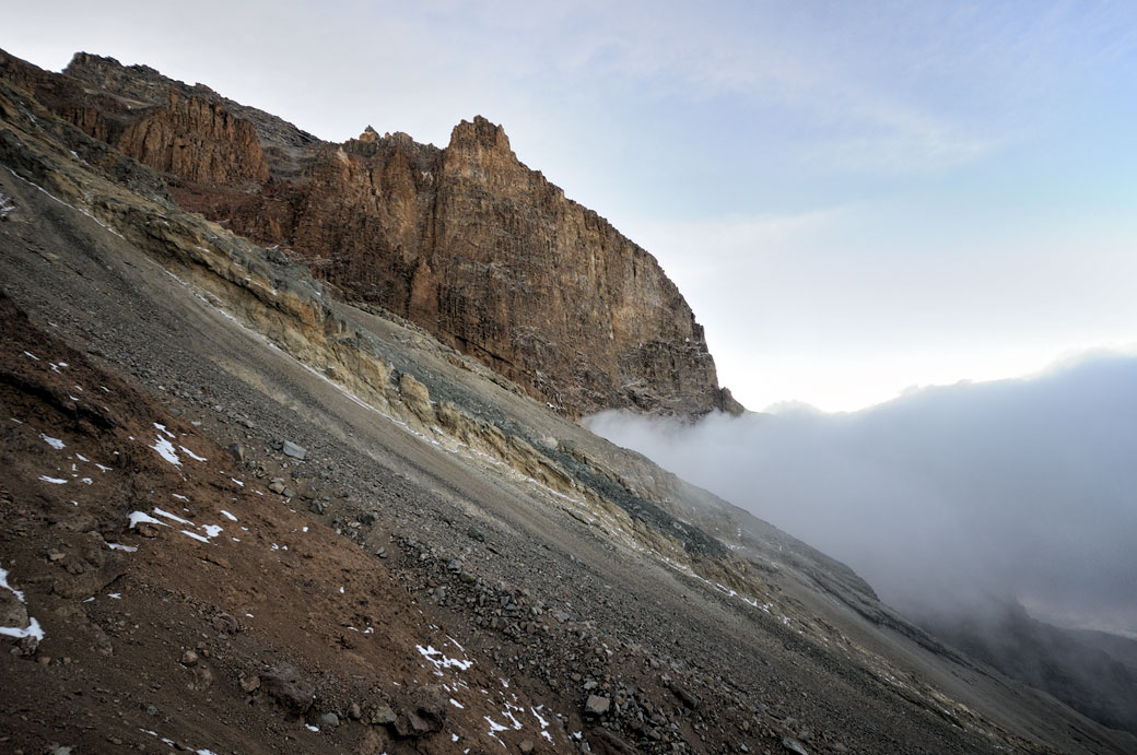 Début d'ascension de la Western Breach sur le Kilimandjaro, Tanzanie