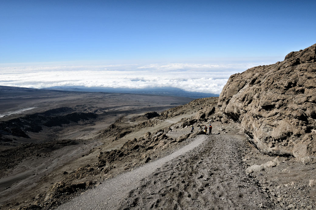 Descente du Kilimandjaro vers le camp Barafu, Tanzanie