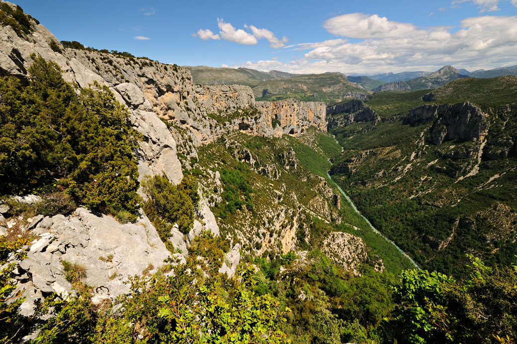 Falaises des Gorges du Verdon du belvédère de la Dent d'Aire, France