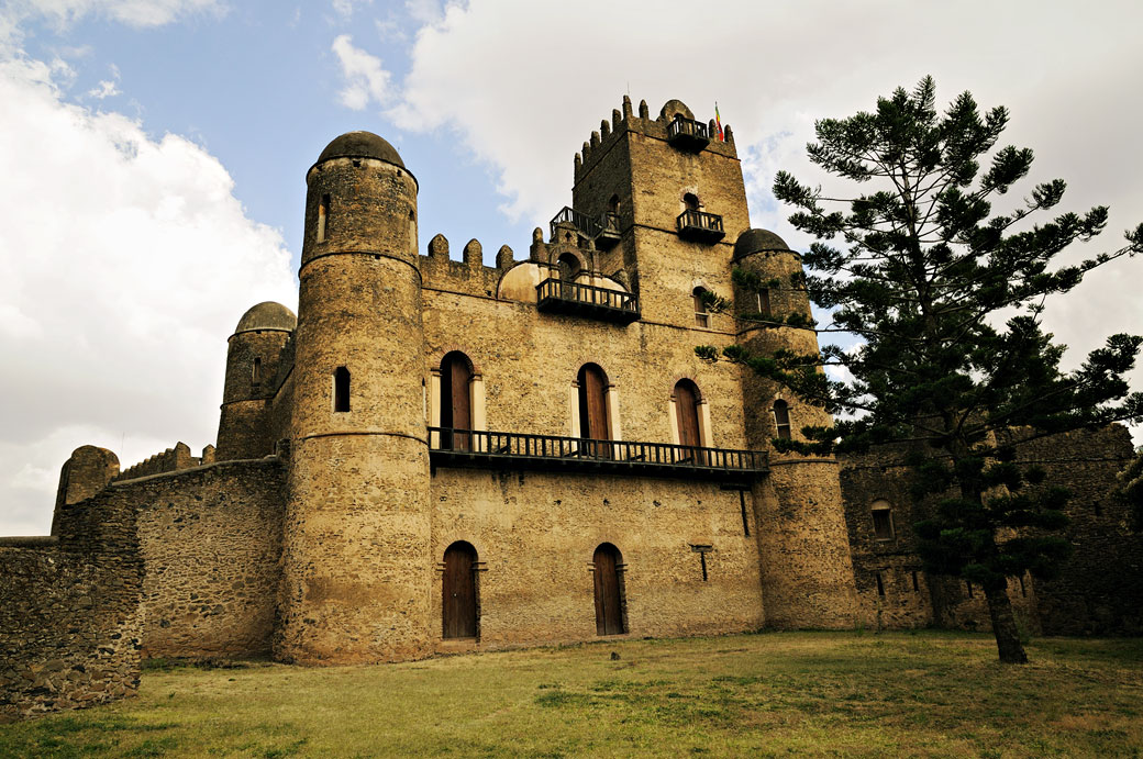 Palais de Fasiladas dans l'enceinte de Fasil Ghebi à Gondar, Ethiopie