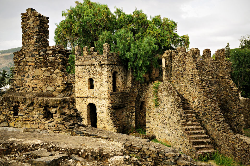 Ruines dans l'enceinte de Fasil Ghebi à Gondar, Ethiopie