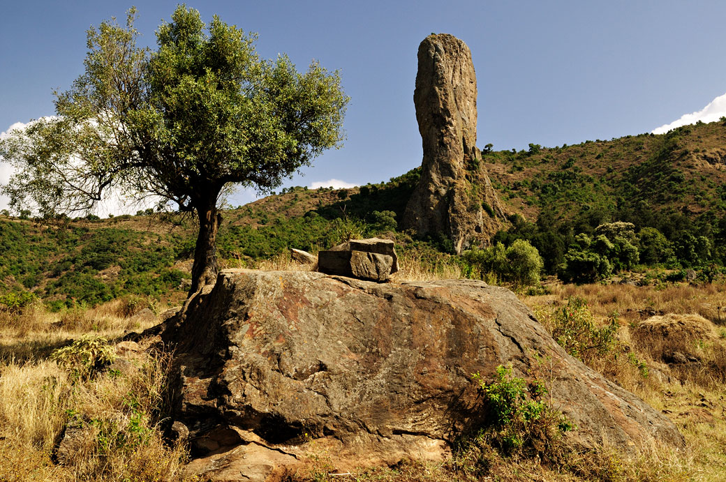 Le doigt de Dieu dans la région de Gondar, Ethiopie