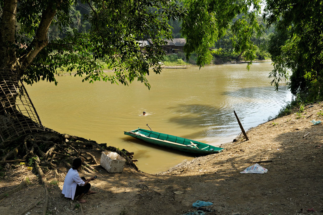 Scène rurale dans le parc national de Ba Be, Vietnam