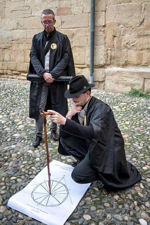 Ivan et Simone lors d'une visite guidée à Pavie, Italie