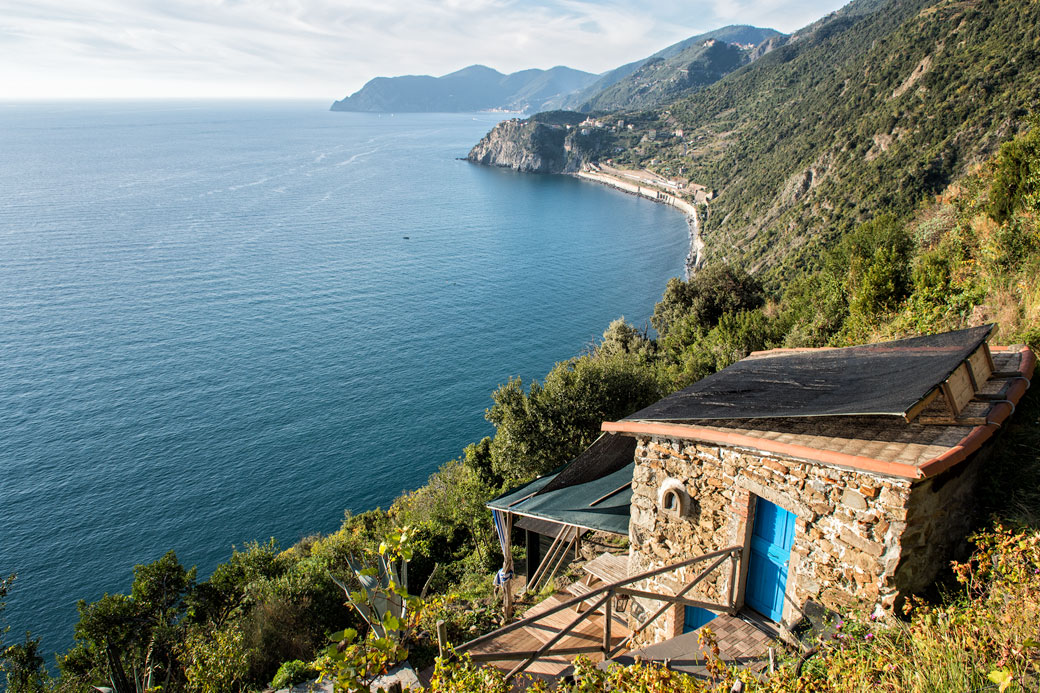 Belle vue sur la côte Ligure des Cinque Terre, Italie