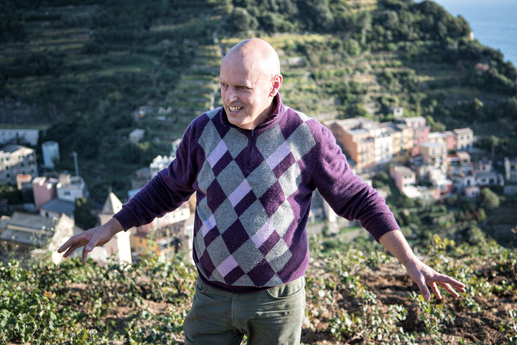 Un habitant de Manarola nous parle de sa terre avec passion, Italie