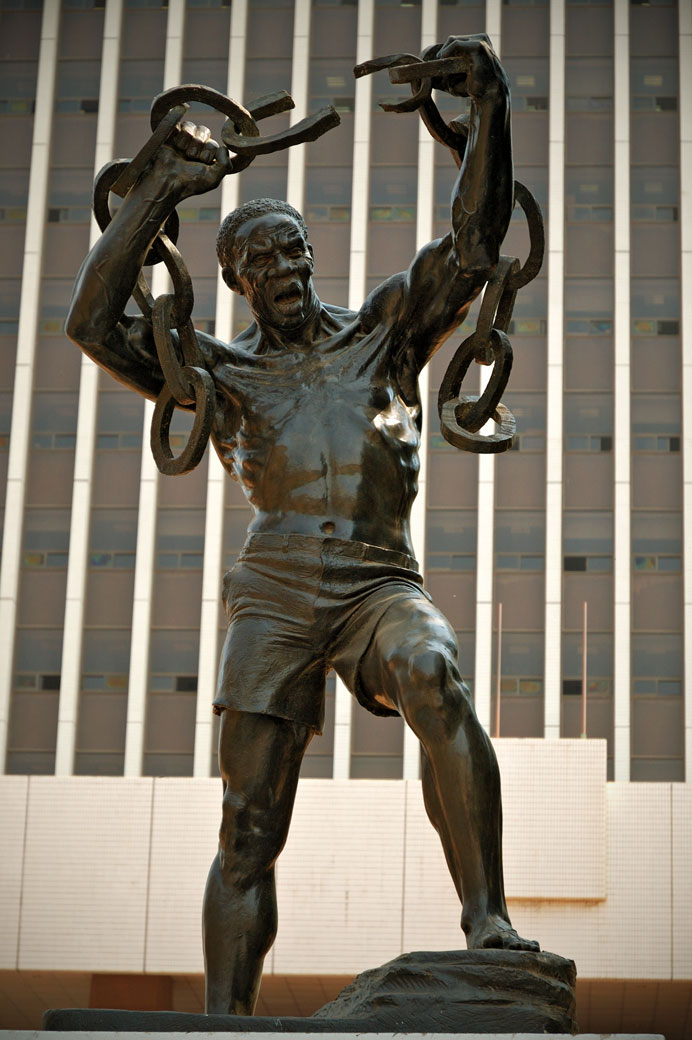 Statue de l'indépendance à Lusaka, Zambie