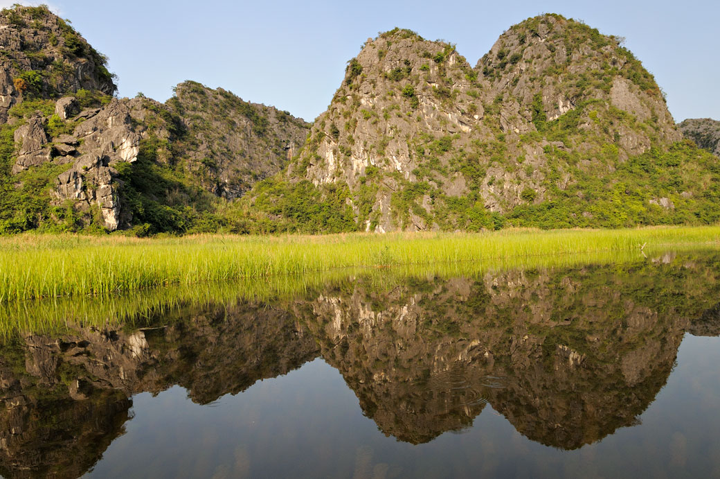 La réserve de Van Long et ses montagnes, Vietnam