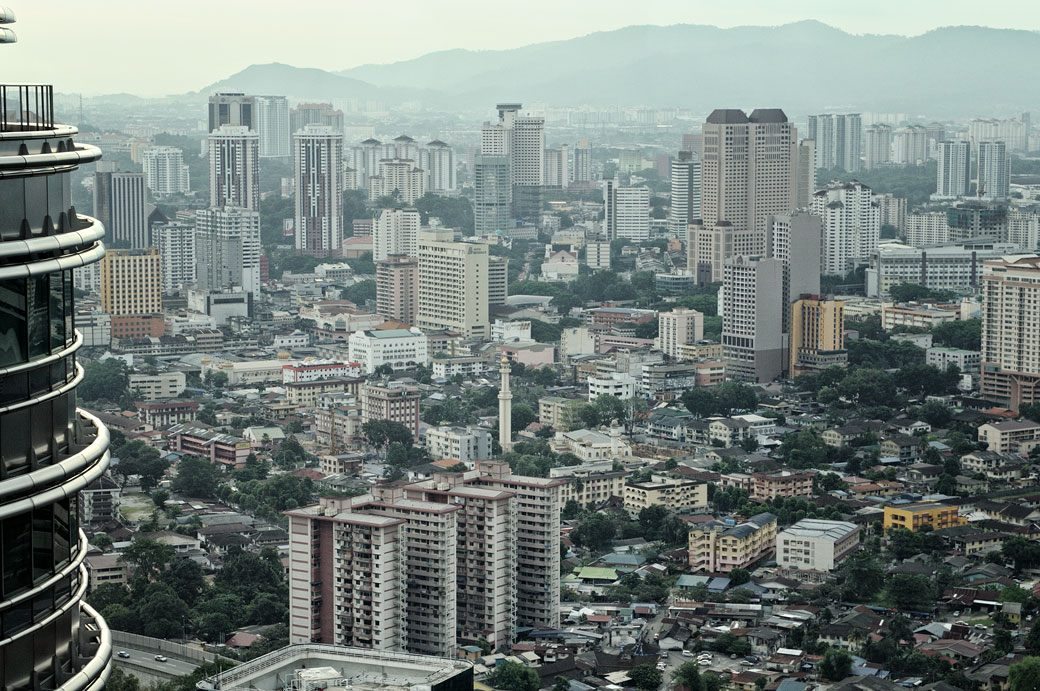 Kuala Lumpur depuis les tours Petronas, Malaisie