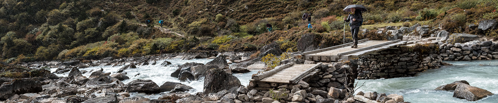 Top image traversée d'une rivière entre Tarina et Thrika, Bhoutan