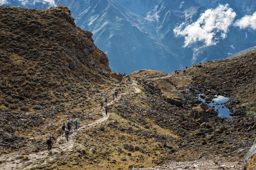 Descente depuis le col de Keche La, Bhoutan