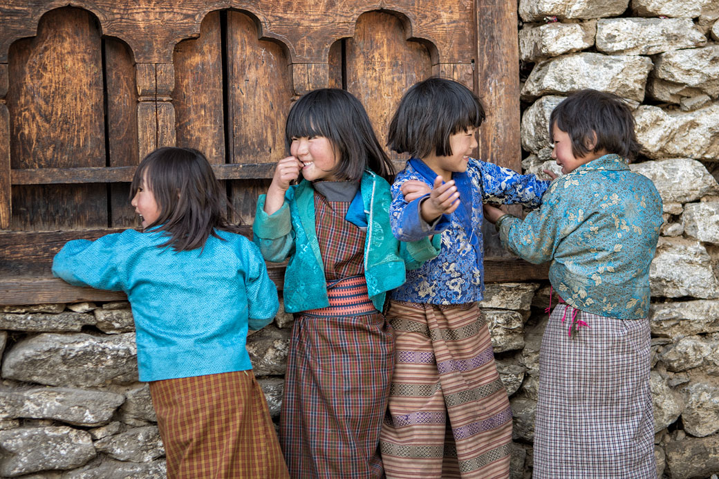 Enfants joyeux de Lhedi, Bhoutan