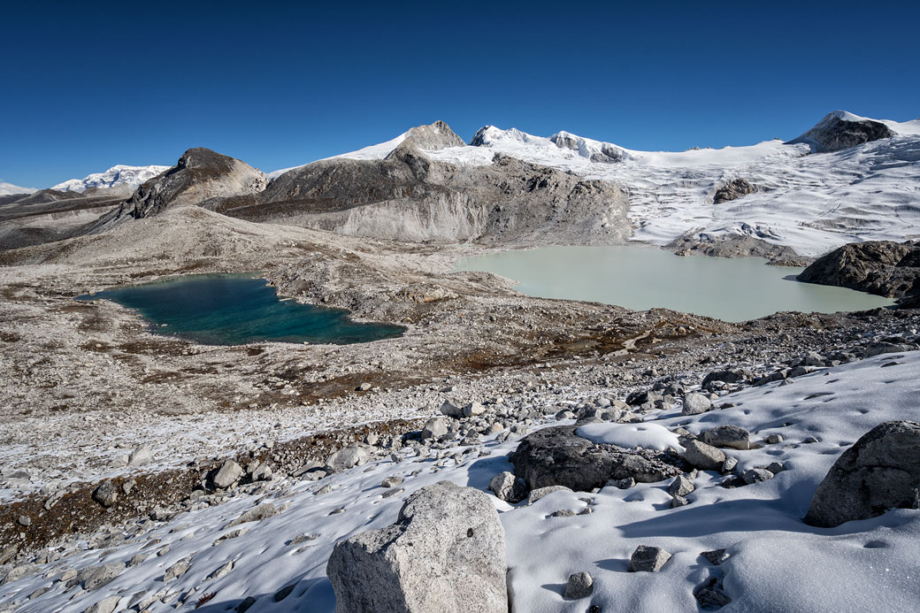 Lacs depuis le col de Rinchen Zoe La, Bhoutan