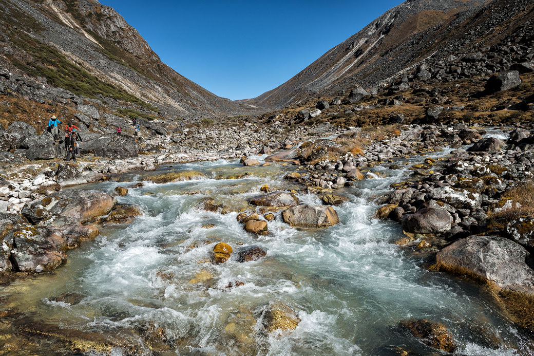 Rivière Thampe Chhu en route pour Tampoe Tsho, Bhoutan