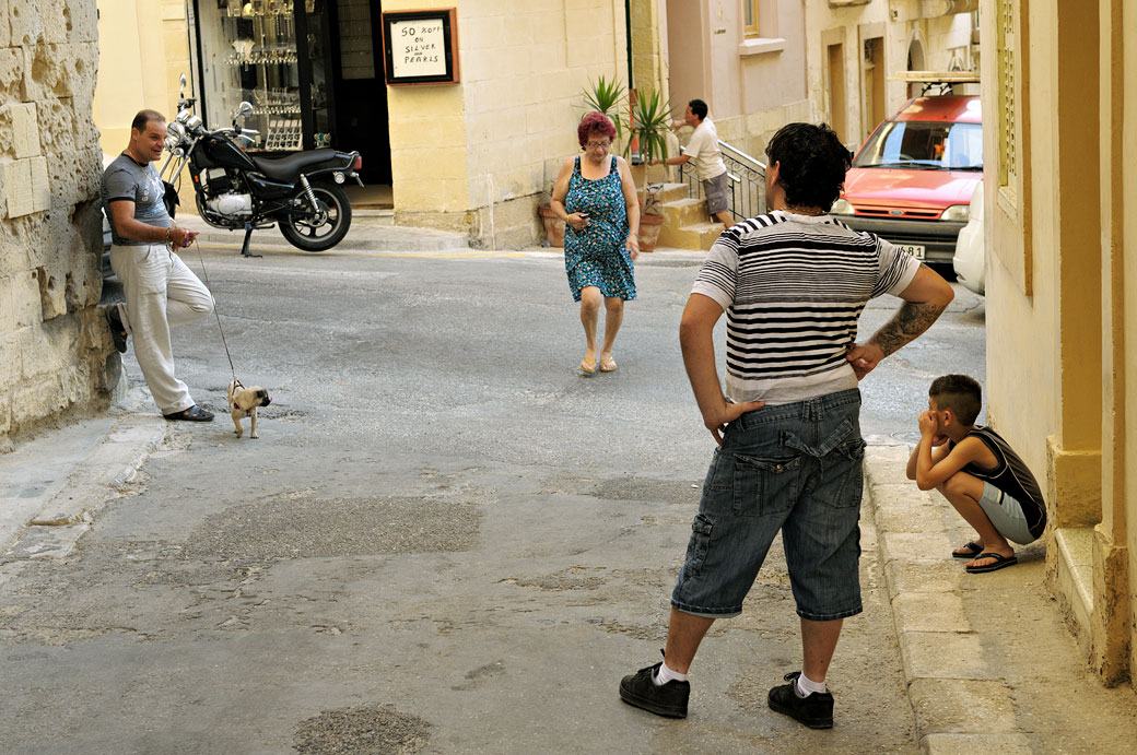 Scène de rue à Birgu, Malte