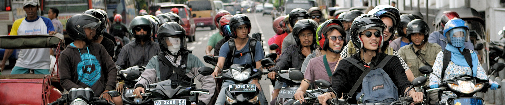 Top image scooters à Yogyakarta, Indonésie