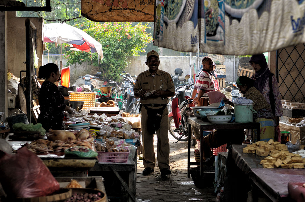 Marché de Borobudur sur l'île de Java, Indonésie