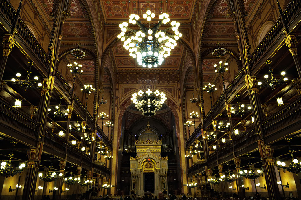 Intérieur de la grande Synagogue de Budapest, Hongrie