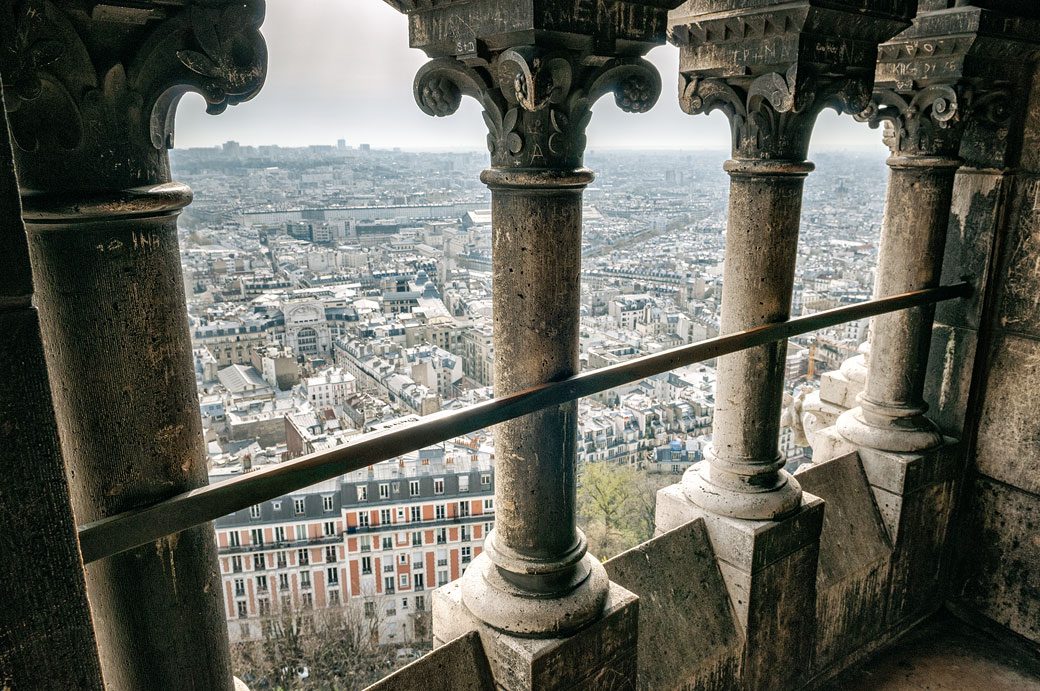 Panorama et colones du Sacré Coeur à Montmartre, Paris