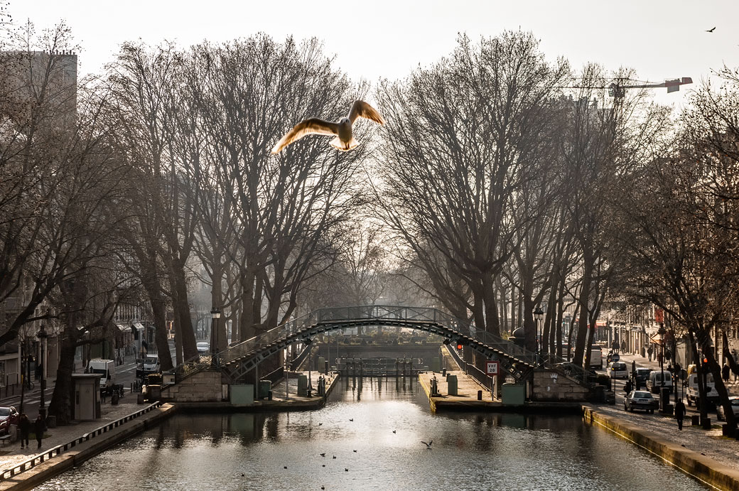 Canal Saint-Martin en hiver, Paris