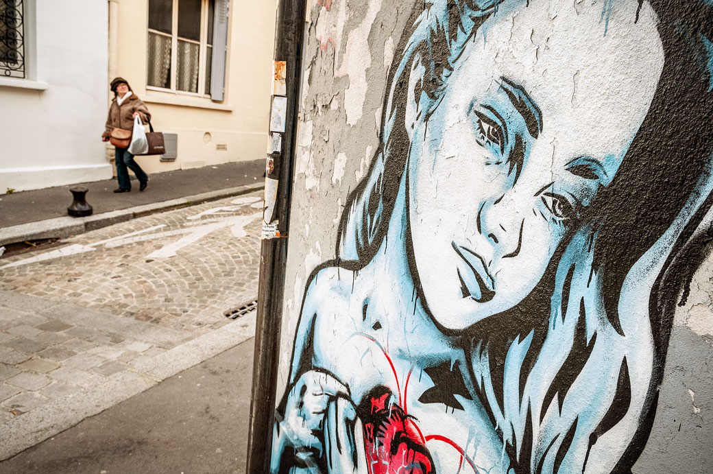 Art de rue dans le quartier de la Butte-aux-Cailles à Paris