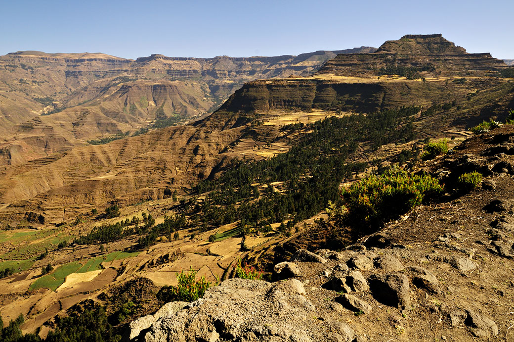 Montagnes et hauts plateaux près de Lalibela, Ethiopie