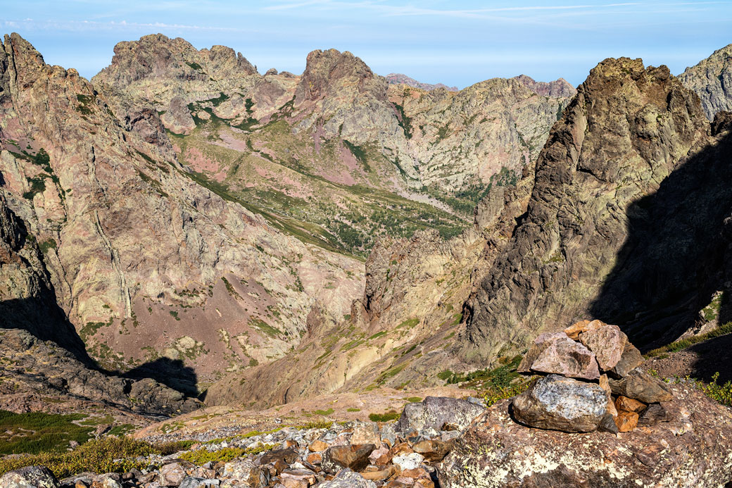 Panorama depuis la Bocca Borba lors de la 4e étape du GR20, Corse