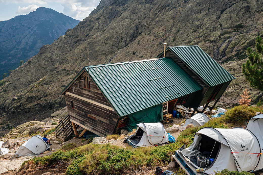 Bivouac au refuge de Tighjettu, Corse