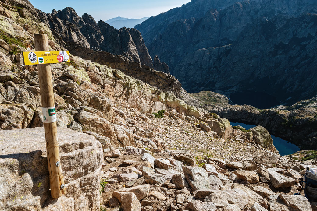 Bocca alle Porte sur le GR20 entre Manganu et Petra Piana, Corse