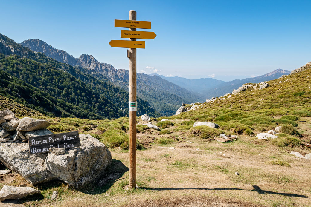 Bocca Oreccia sur la variante des crêtes entre Petra Piana et l'Onda, Corse