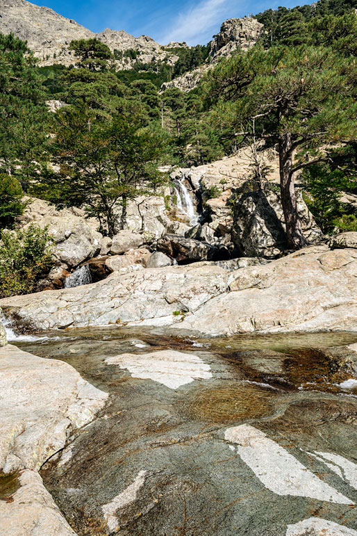 Cascade des Anglais lors de la descente vers Vizzavona, Corse