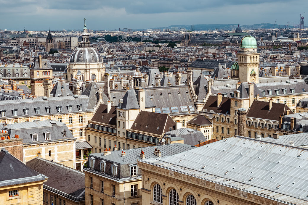 Les toits gris de Paris depuis le Panthéon