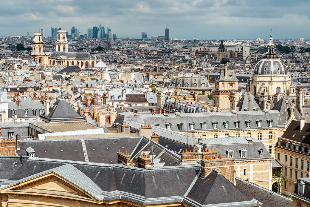 Paris et ses toits gris depuis le Panthéon