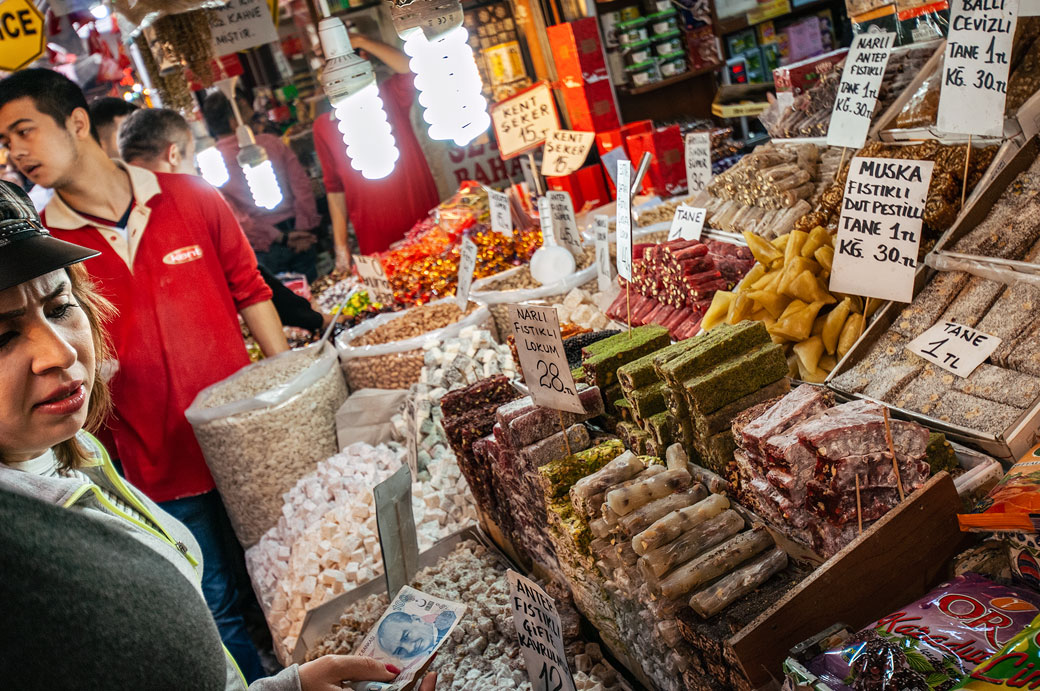Douceurs dans le grand bazar d'Istanbul