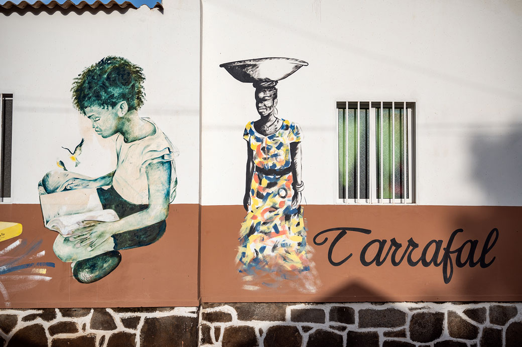 Art de rue à Tarrafal sur l'île de Santiago, Cap-Vert