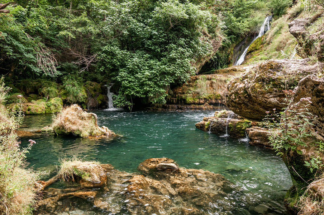 Bassin de la rivière Vis à la cascade de Navacelles, France