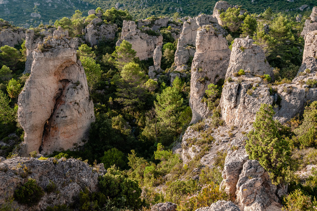 Paysage tourmenté du cirque de Mourèze, France