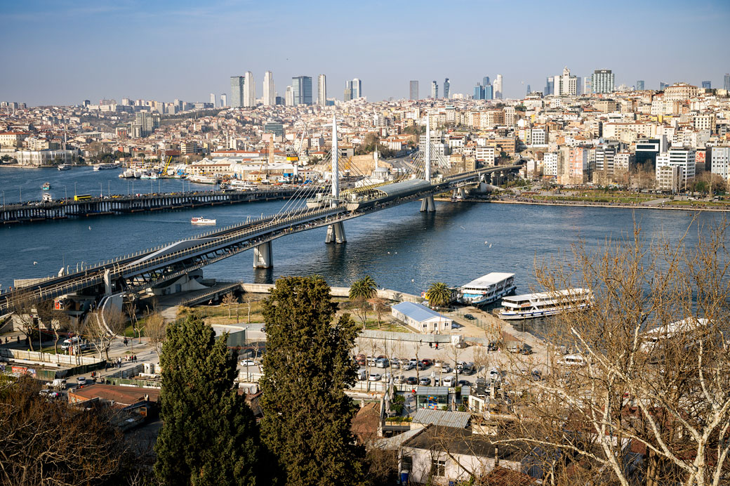 Pont sur la Corne d'Or depuis la mosquée Süleymaniye