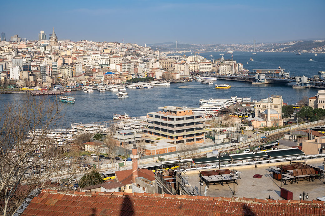 Corne d'Or et Bosphore depuis la mosquée Süleymaniye