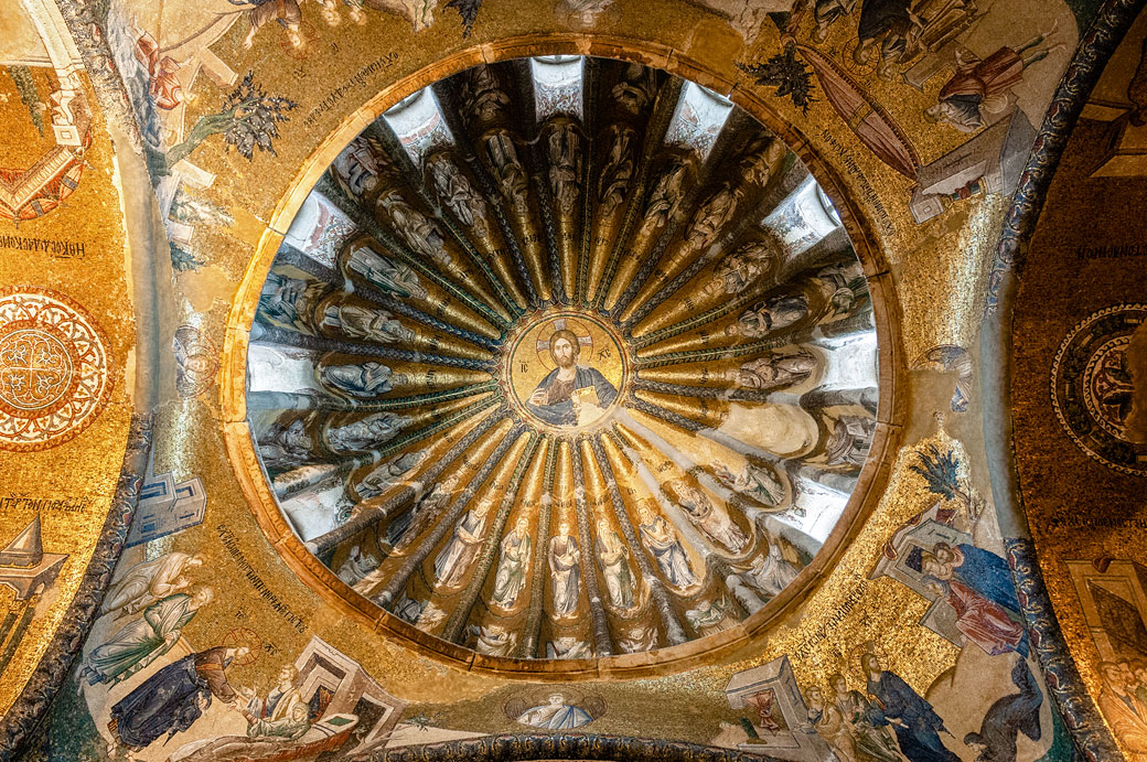 Mosaïque du Christ Pantocrator dans la mosquée Saint-Sauveur-in-Chora