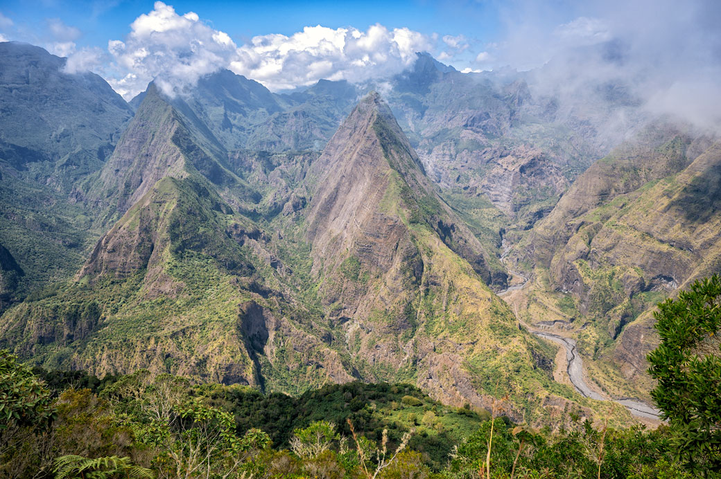 Le cirque de Mafate depuis la Roche Verre Bouteille, La Réunion
