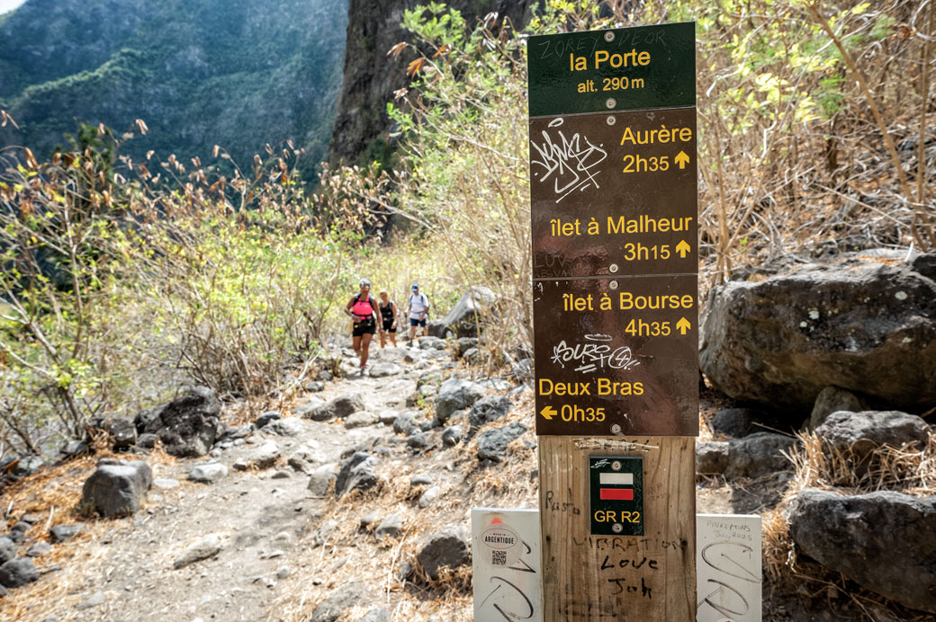 Lieu-dit la Porte dans le cirque de Mafate, La Réunion