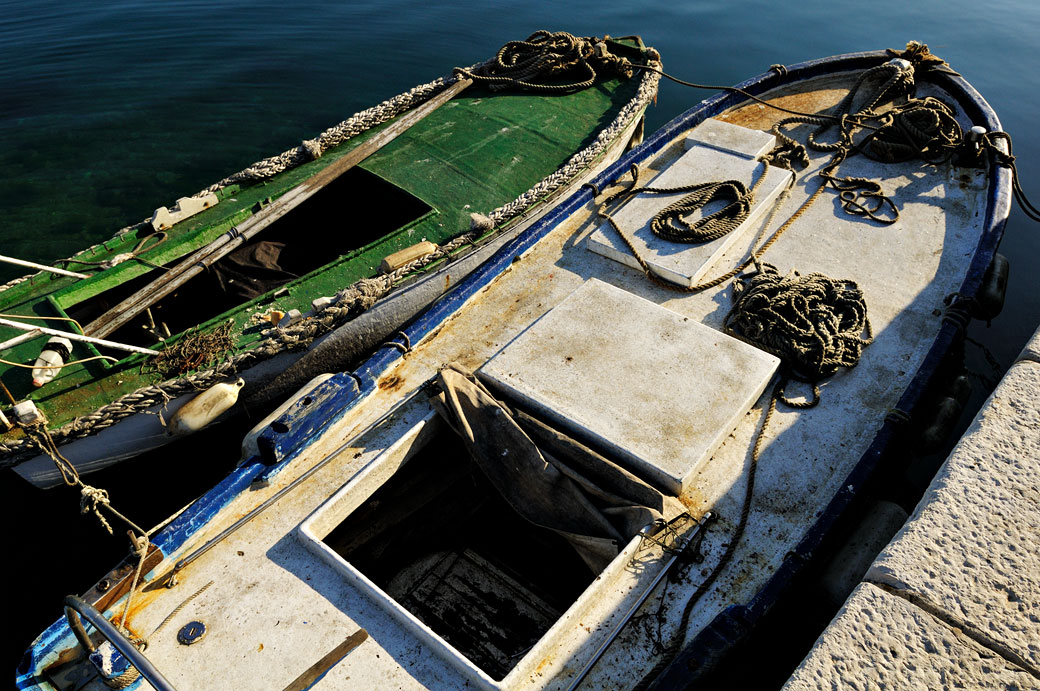 Barques de Rovinj en Istrie, Croatie