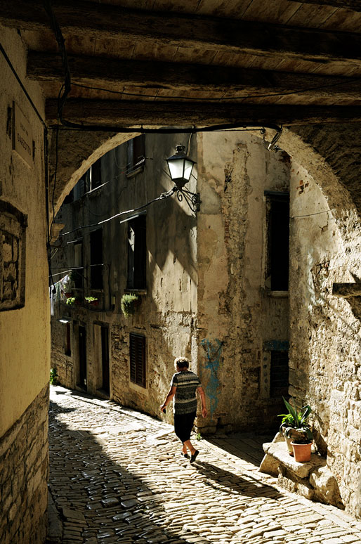 Au coeur de la vieille ville de Rovinj, Croatie