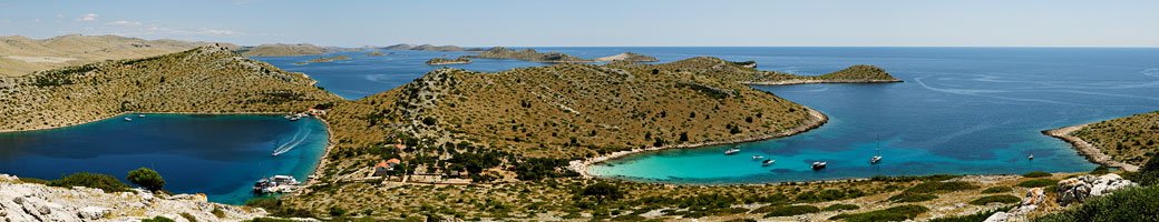 Archipel des Kornati depuis l'île de Levrnaka, Croatie